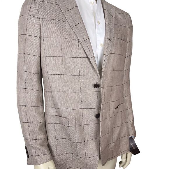 NWT Tasso Elba Linen Sport Coat, Size Medium - Picture 4 of 9